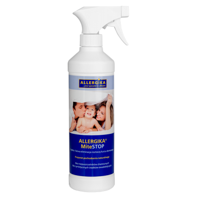 Spray antyroztoczowy ALLERGIKA MiteSTOP 500 ml na alergeny kurzu domowego