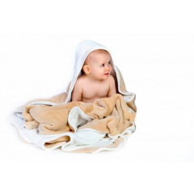 Cuddledry Baby Ręcznik Fartuch, kawowo-biały