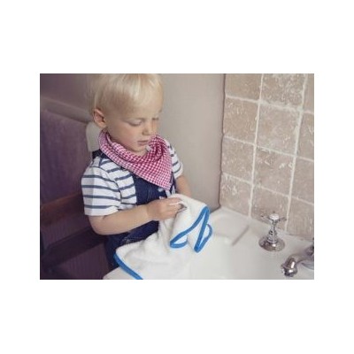 Cuddledry, Super miękki bambusowy ręcznik do rąk, biało-niebieski