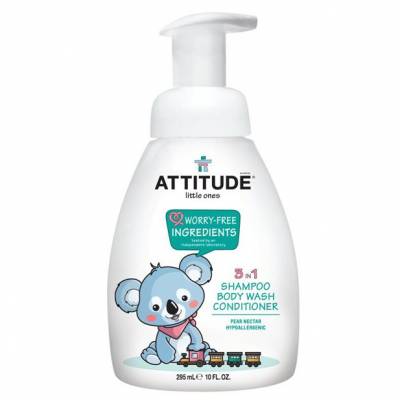 Attitude, 3 w 1 dla dzieci płyn do mycia szampon odżywka Gruszkowy Nektar (Pear Nectar) 300 ml