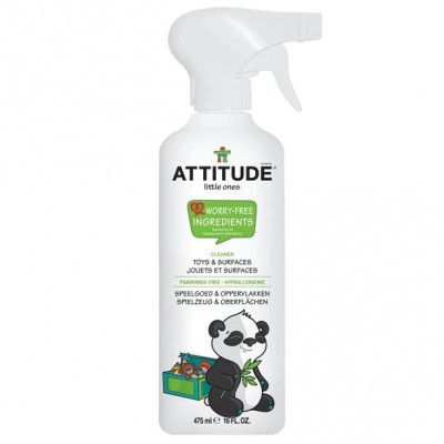 Attitude, Spray do czyszczenia zabawek i powierzchni w pokoju dziecka Bezzapachowy (fragrance free) 475 ml