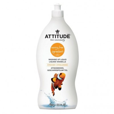 Attitude, Płyn do mycia naczyń Skórka Cytrynowa (Citrus Zest) 700 ml