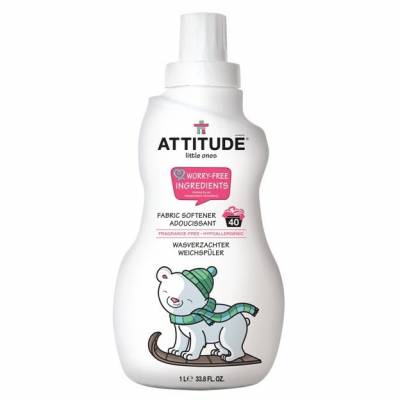 Attitude, Płyn do płukania ubranek dziecięcych Bezzapachowy (fragrance free) 40 płukań - 1000 ml