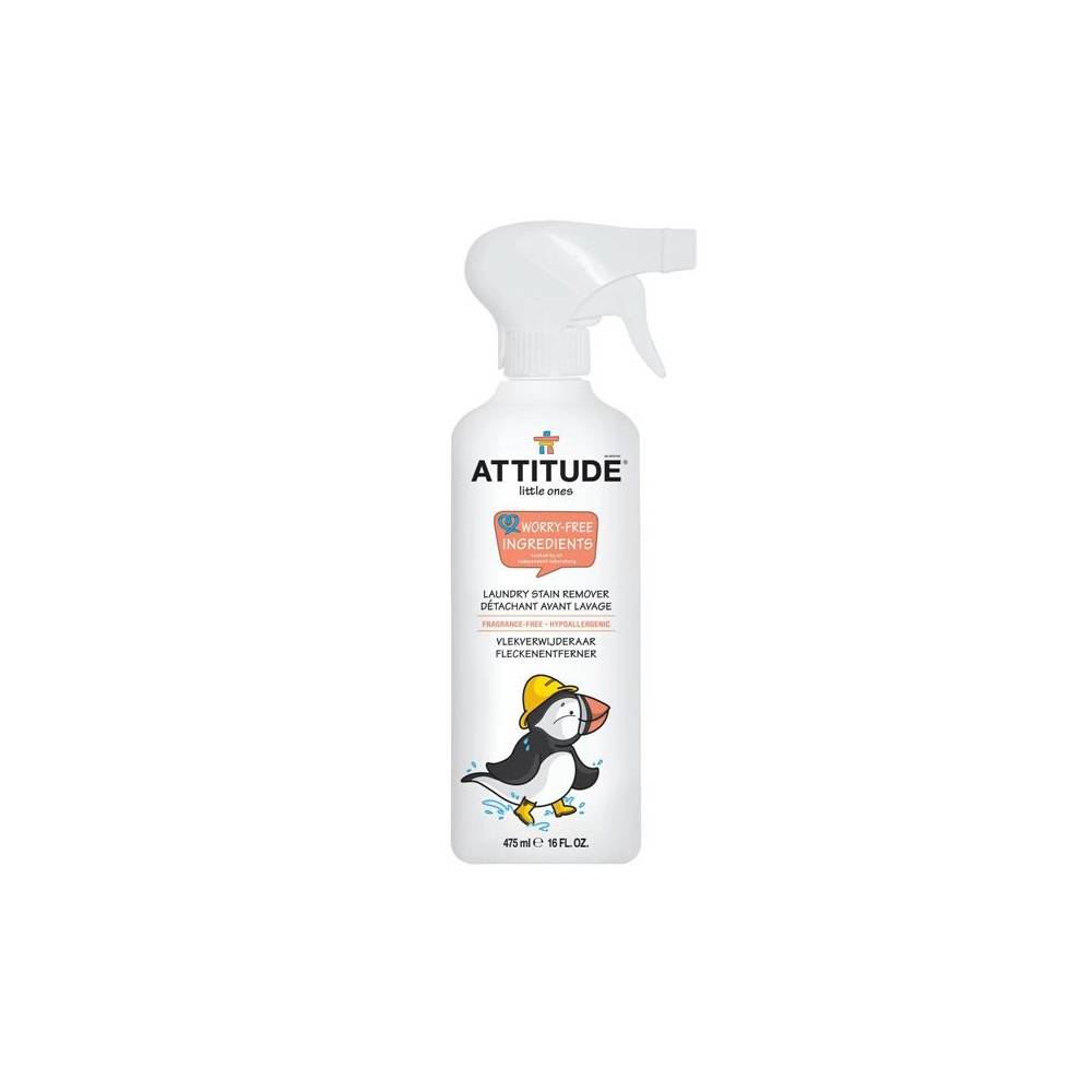 Attitude, Spray do usuwania uporczywych plam z dziecięcych ubranek Bezzapachowy (fragrance free) 475 ml