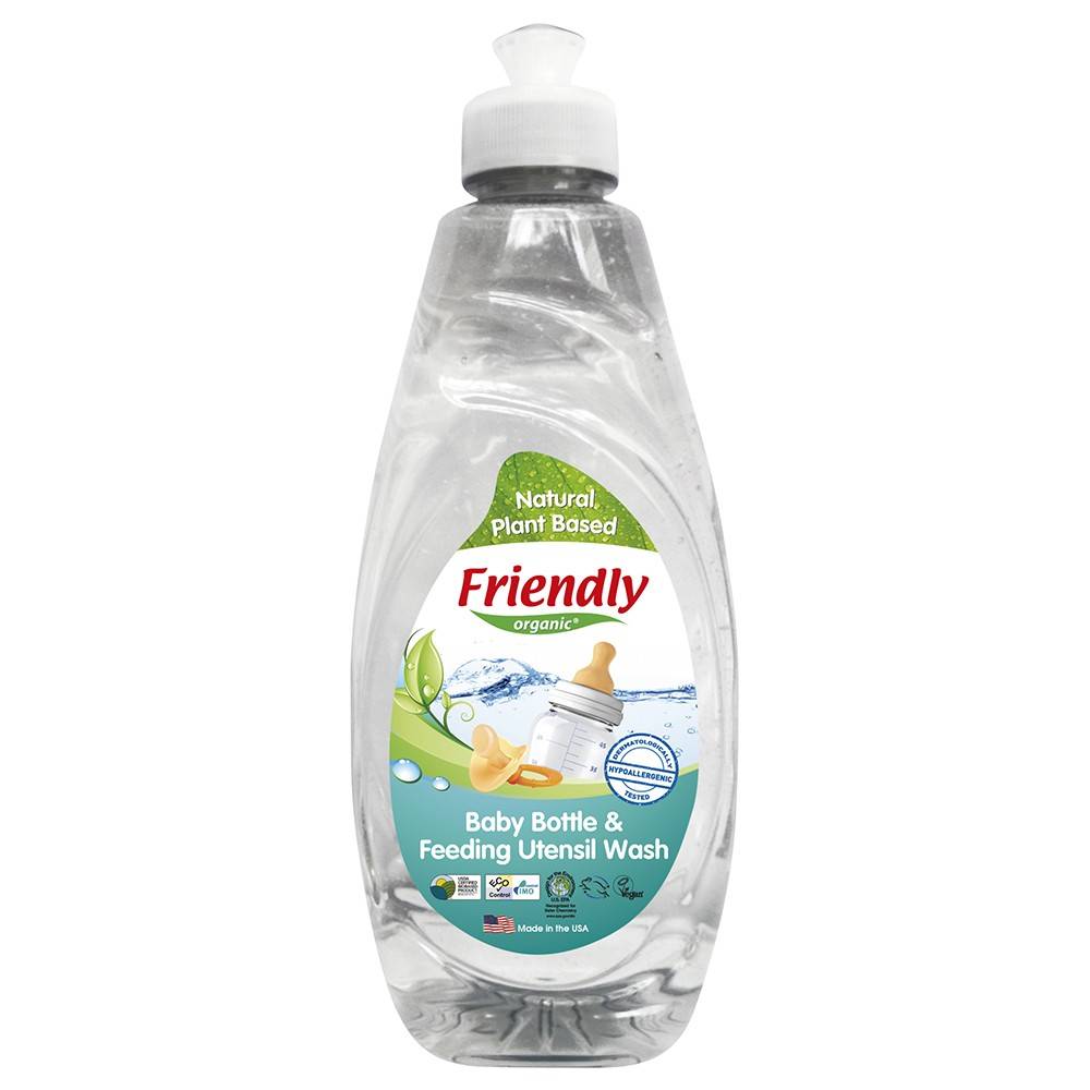 Friendly Organic, Płyn do mycia butelek dziecięcych, 414ml