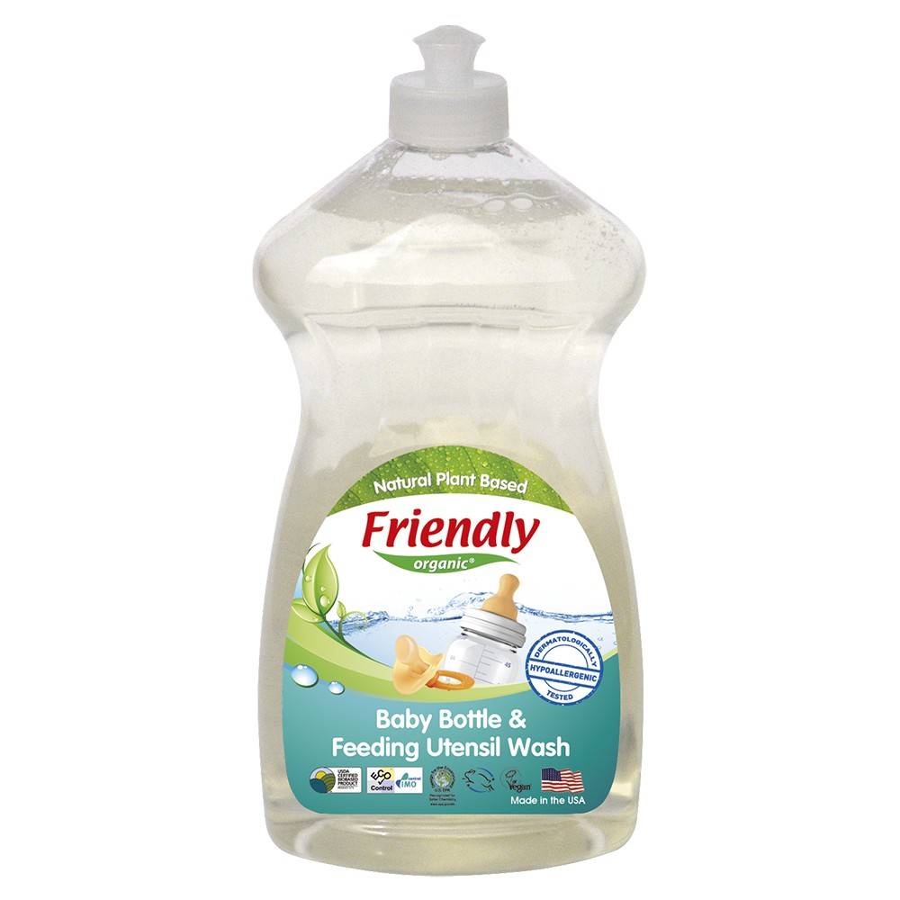 Friendly Organic, Płyn do mycia butelek dziecięcych, 739ml
