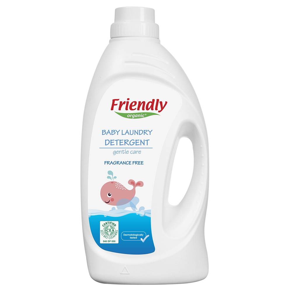 Friendly Organic, Płyn do prania ubranek dziecięcych, bezzapachowy 1L, 20 prań