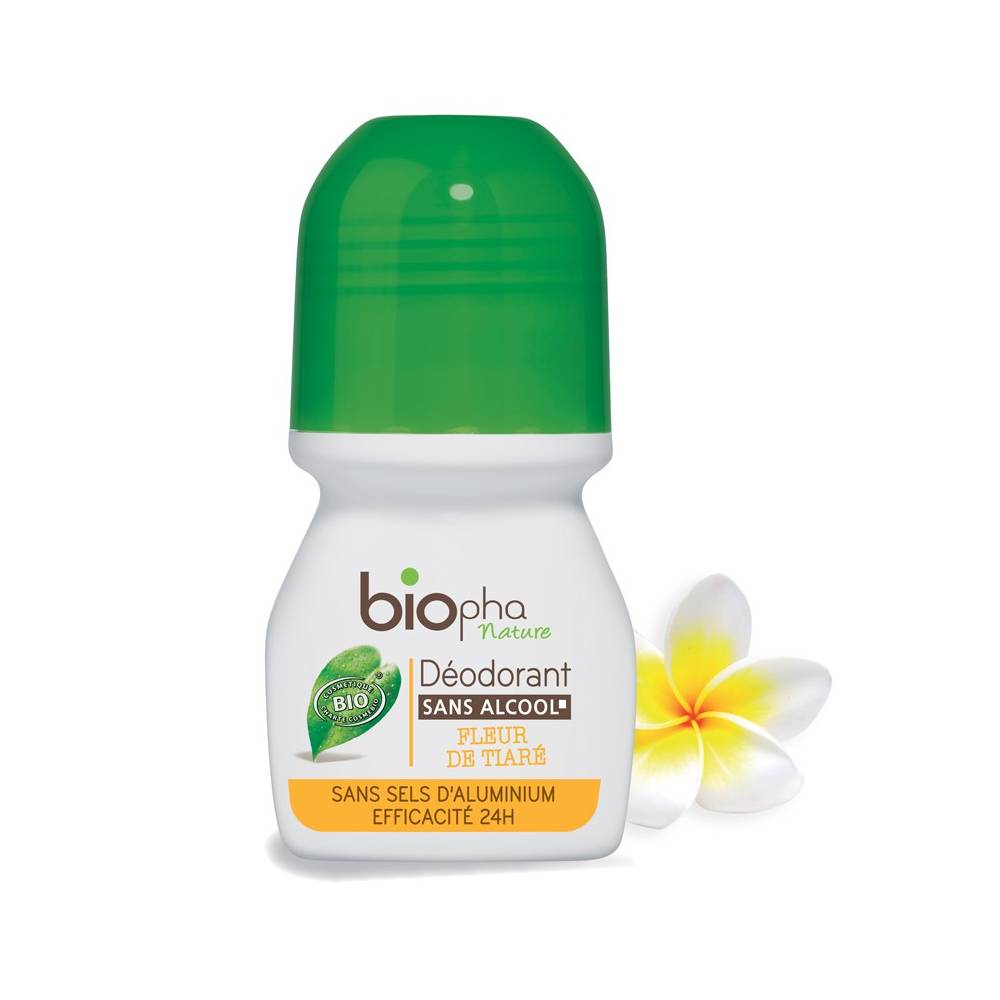 BIOpha, Dezodorant odświeżający kwiat Tiare, 50ml