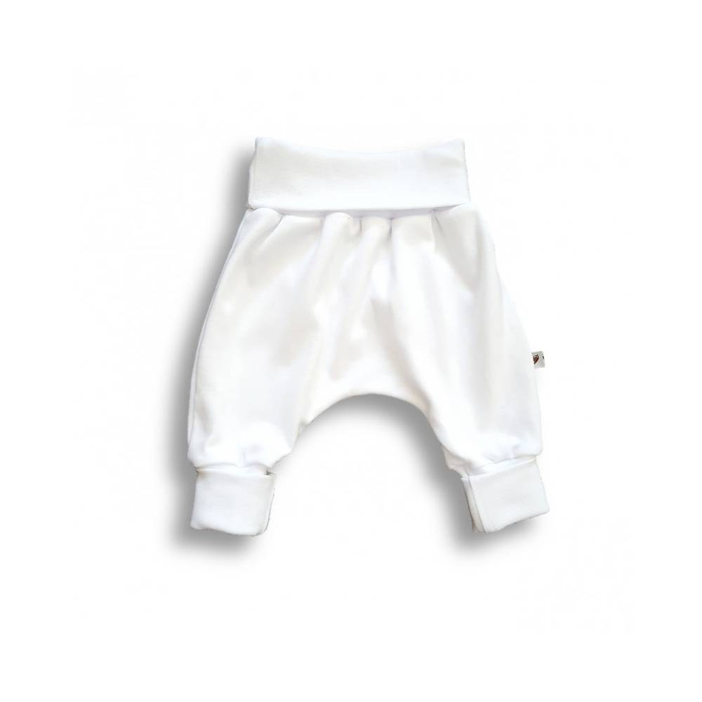 Spodnie pumpy, regulowany rozmiar, BASIC białe Nanaf Organic