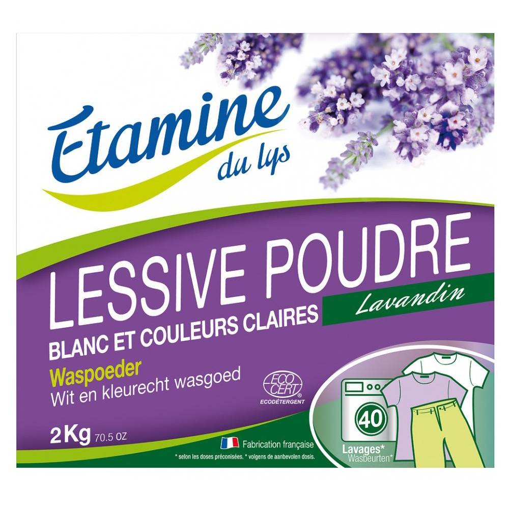 Etamine du Lys, Proszek do prania tkanin białych i o trwałych kolorach organiczna lawenda, 2 kg