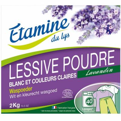 Etamine du Lys, Proszek do prania tkanin białych i o trwałych kolorach organiczna lawenda, 2 kg