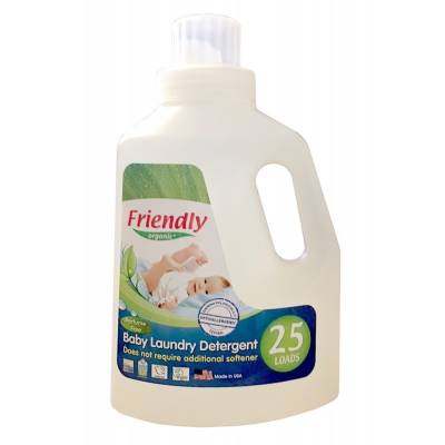 Friendly Organic, Płyn do prania ubranek dziecięcych, bezzapachowy, 739 ml, 25 prań