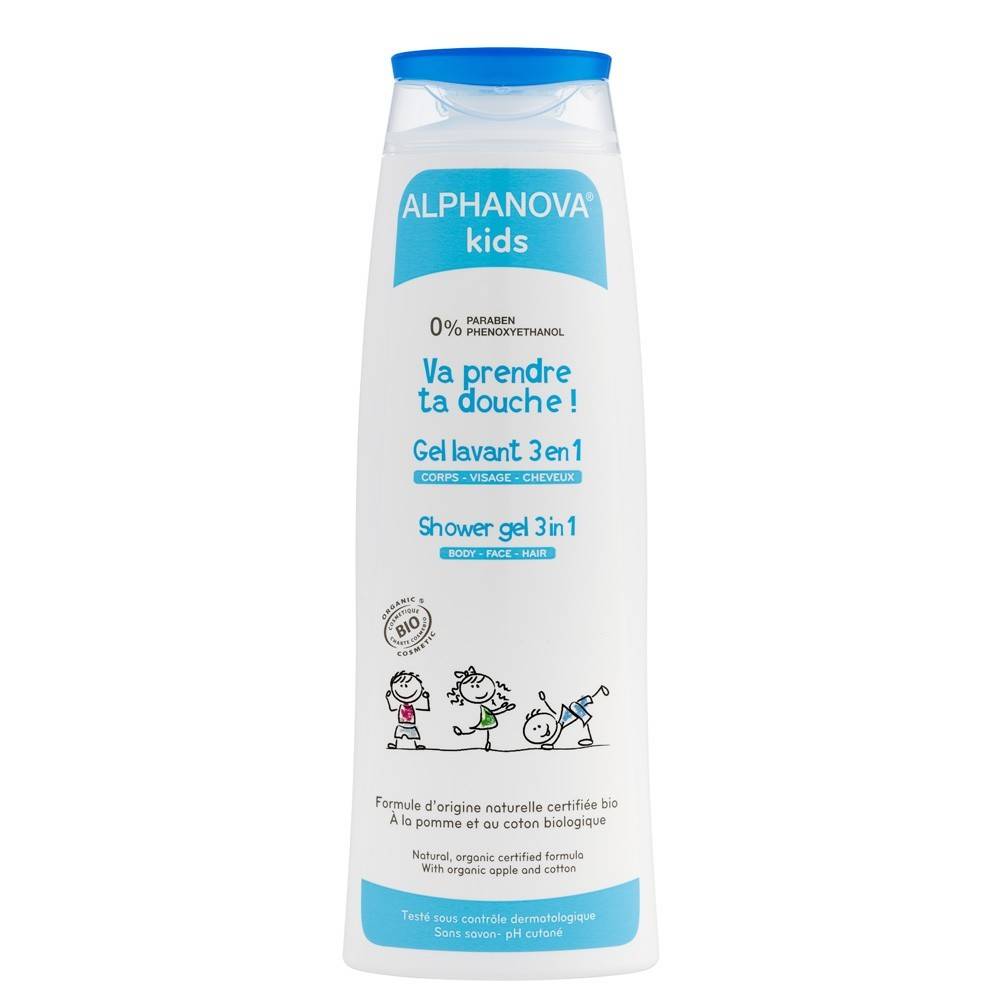 Alphanova Kids, Żel 3 w 1 do mycia ciała i włosów, 250ml