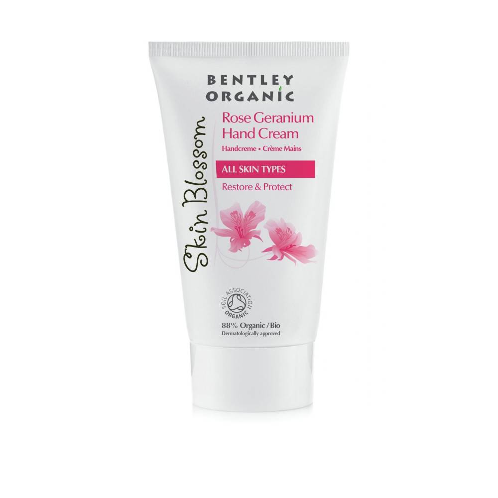 Skin Blossom, Naprawczy krem do rąk Geranium, 75 ml Bentley Organic