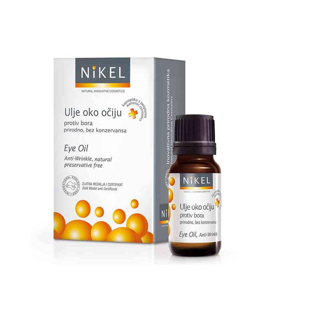 Olejek z kwiatów Dzikiej Róży i Passiflora pod oczy niwelujący zmarszczki, rozjaśniający cienie, 100% naturalny, 10 ml, NIKEL